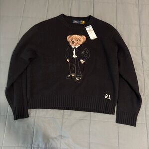 Ralph Lauren Tuxedo Bear Sweater NWT Size M